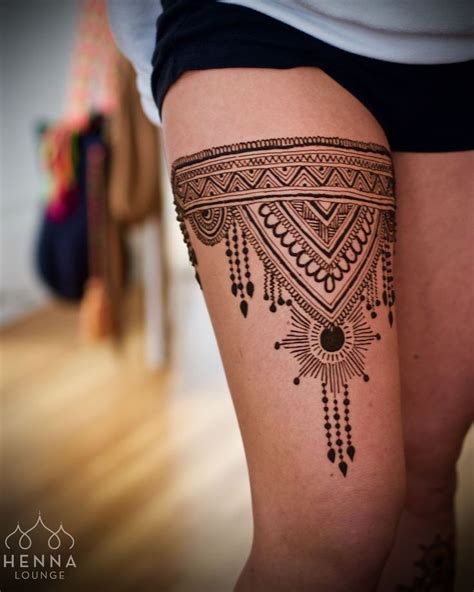 This typical cliche line may not work for you but it will surely work for someone who is able to relate with this henna heart tattoo. mandala garter tattoo | Henna tattoo designs, Henna tattoo ...