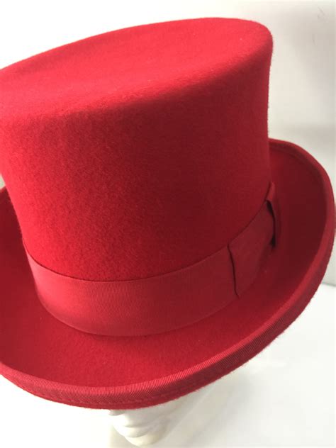 Red Top Hat Races Hats Wedding Hat Womens Fascinators And Ladies