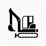 Excavator Digger Mini Icon Clipart Construction Backhoe