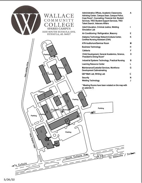 campus maps wallace community college