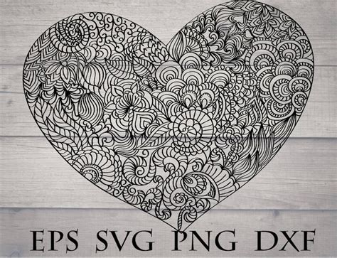 Valentines Day Mandala Svg 130 Svg File For Cricut