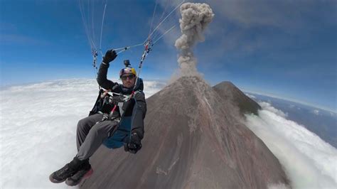 Flying Over An Active Volcano Youtube