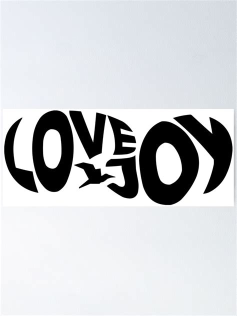 Lovejoy Minimalist Logo Black Poster For Sale By Vince19drums