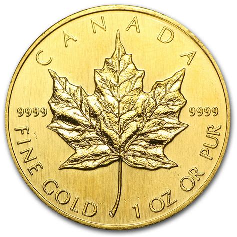 Royal Canadian Mint 1990 Canada 1 Oz Gold Maple Leaf Bu