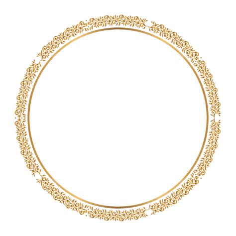 Ornament Round Frame Vector Hd Images Golden Round Ornament Frame
