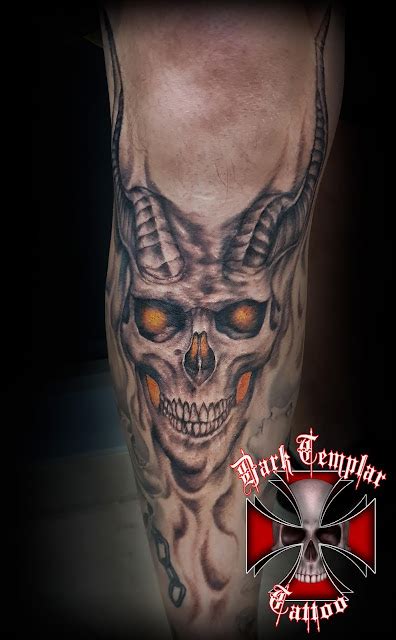 Demon Skull Tattoo Dark Templar Tattoo Salon Kosmetyczny I Studio