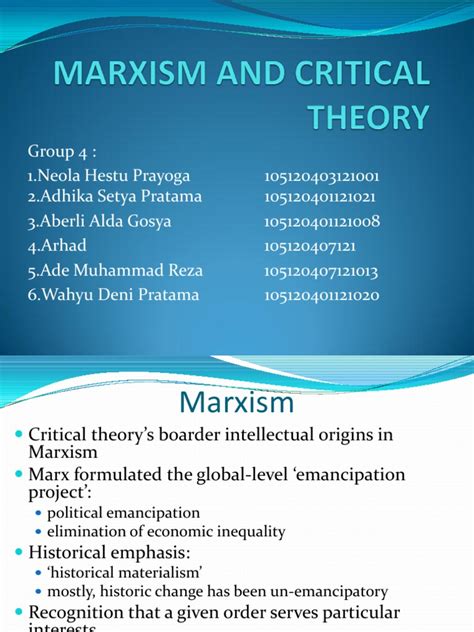 Marxism And Critical Theory Critical Theory Antonio Gramsci