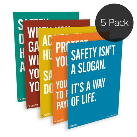 5 Pack Safety Quote Series Posters