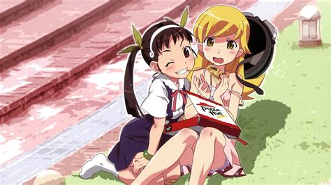 Wallpaper Illustration Monogatari Series Anime Girls Oshino