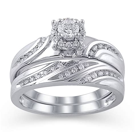 Neat white gold engagement rings walmart marvelous. 10K White Gold JK-I2I3 Diamond Bridal Ring Set | Walmart Canada