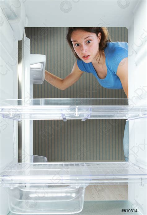 Empty Fridge Stock Photo Crushpixel