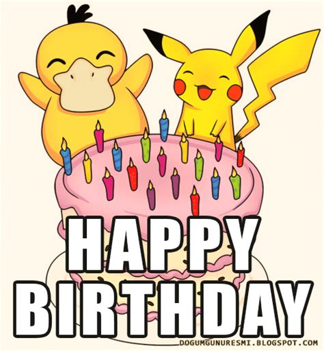 Happy Birthday Pokemon Pikachu Dogum Günü Resimleri
