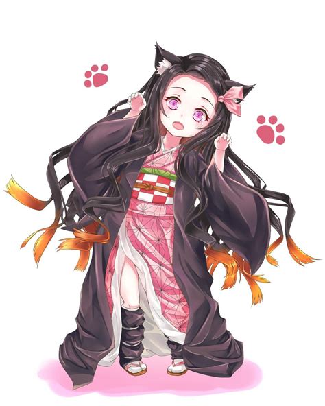 Nezuko Vota Y Comenta Kawaii Neko Girl Cute Anime Chibi Neko Girl