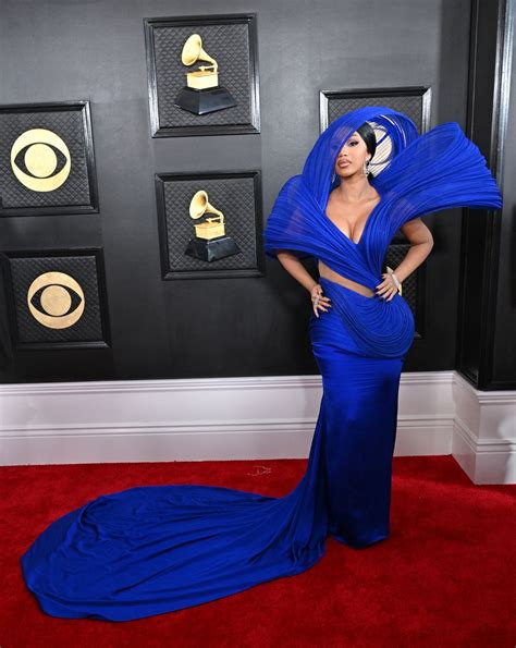 Cardi B Modified Into An Incredible Chainmail Column Gown Through The 2023 Grammys Elgin