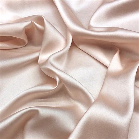 Nude Pink Silk Satin Fabric By The Yard Lingerie And Dress Etsy