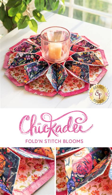 This Foldn Stitch Blooms Designed By Poorhouse Quilt Designs Is A