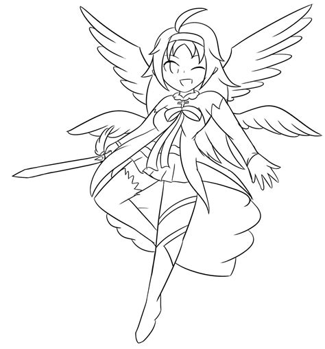 Yuuki Time Of Angels Lineart By Xero J On Deviantart