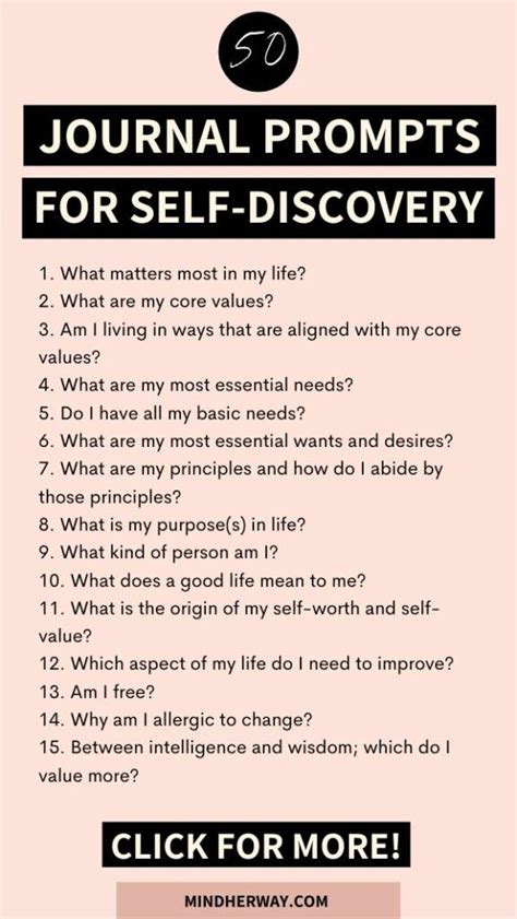 50 Self Discovery Questions For Personal Growth Mind Her Way