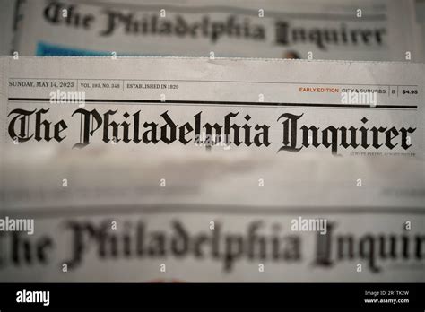 Printed Editions Of The Philadelphia Inquirer Newspaper Are Seen