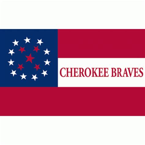Cherokee Braves Flag Outdoor Nylon Dyed 3x5 Ft Made In Usa