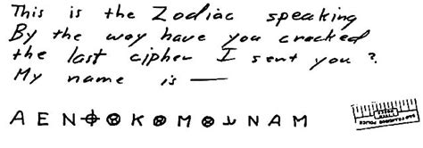 Karga Seven S The Hunt For The Zodiac Killer Commences Cipher Mysteries