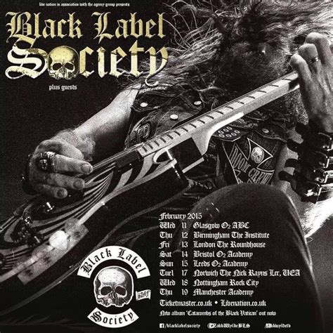 Black Label Society Uk Tour Dates
