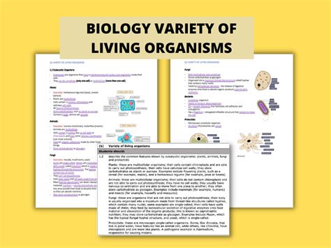 Variety Of Living Organisms Igcse Biology Detailed Notes Teaching