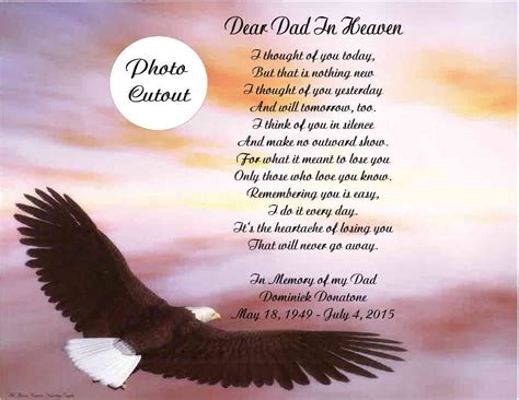 My husband and i have been together for 5 years. Personalized Memoria Gift Poem For Loss of Dad Father Husband
