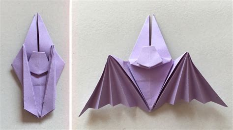 How To Make An Origami Bat Easy Paper Crafts Youtube