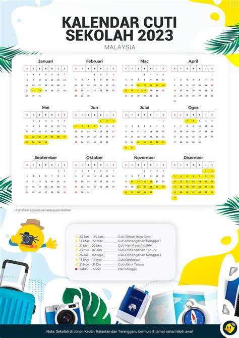 Kalendar 2023 Cuti Umum Cuti Sekolah Malaysia Vrogue