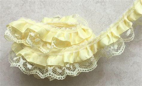 Ruffle Lace Trim 1 Selling By The Yard Select Color Etsy