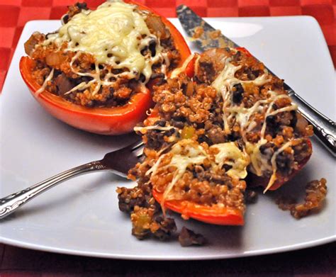 Secret Recipe Club Most Popular Quinoa Stuffed Peppers Thyme For Cooking