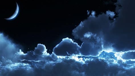 Clouds And Moon Moon Night Sky Clouds Hd Wallpaper Wallpaper Flare
