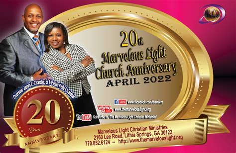 20th Church Anniversary — The Marvelous Light Christian Ministries