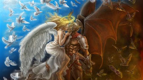 Love Between Angel And Demon 1920x1080 Wallpaper