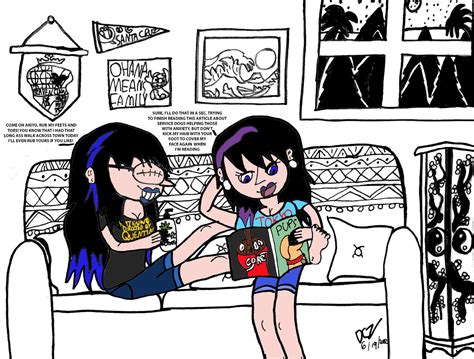 Raven And Misty Chilling At Night By Dcz Samurai Raven95 On Deviantart