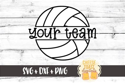 Split Volleyball Monogram Svg Png Dxf Cut Files Volleyball Etsy