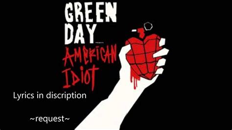 Green Day American Idiot Lyrics Youtube