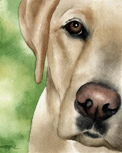 Labrador Retriever Dog Art Print Signed By Artist Dj Rogers On Etsy