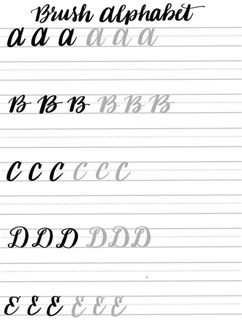 This pdf download includes caitlin's modern calligraphy alphabet, as well as warm up exercises and practice sheets. Free Brush Lettering Practice Sheets: Uppercase Alphabet ...