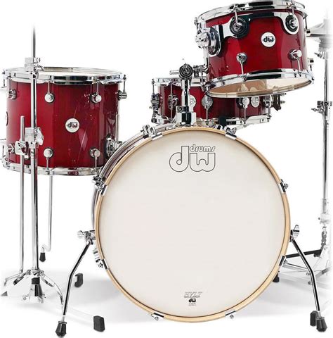 Dw Drums Frequent Flyer 4 Piece Shell Cherry Stain Lacquer Ddlg2004cs Skroutzgr