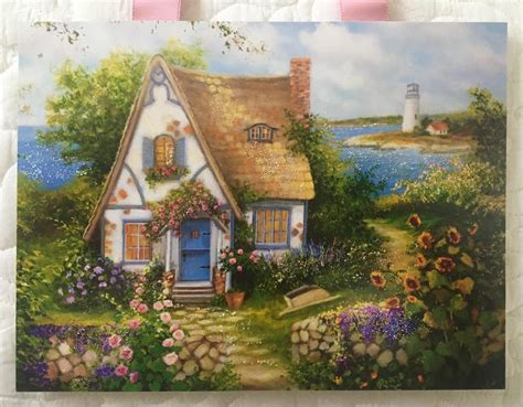 Cottage By The Sea Art Print Seaside Cottage Print