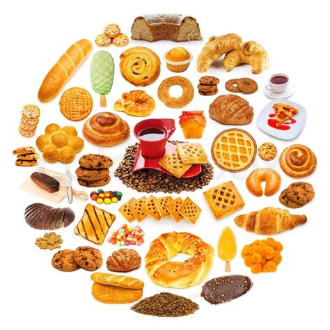 Cirkel Med Masser Af Fødevarer Stock Foto Colourbox