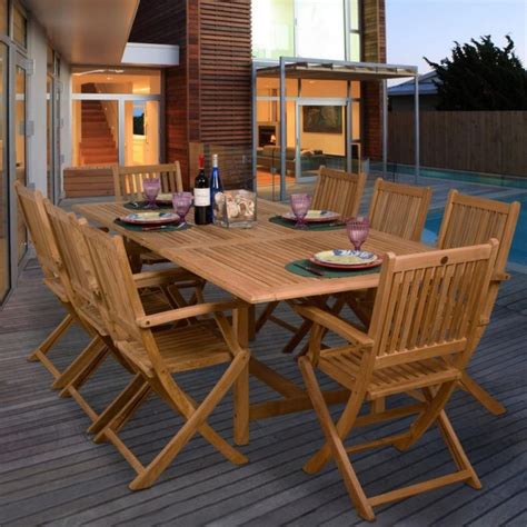 2023 Latest 9 Piece Teak Outdoor Square Dining Sets