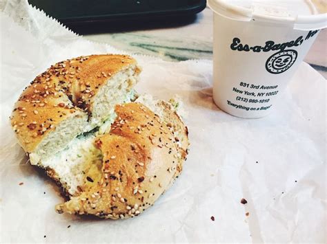 Ess A Bagel In New York City Everything With Scallion Cream Cheese
