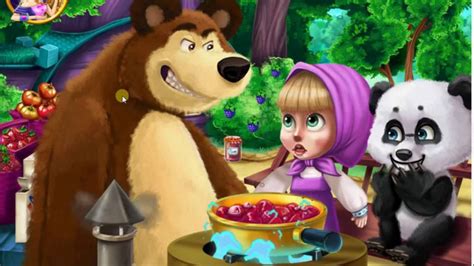 Masha And The Bear Games Masha And Bear Kitchen Mischief Game Youtube