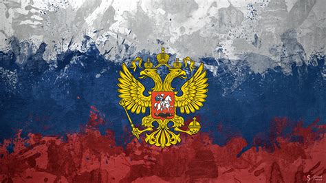 Картинка флаг, россия, триколор, герб, орел, сам сделал (= 1920x1080 ...