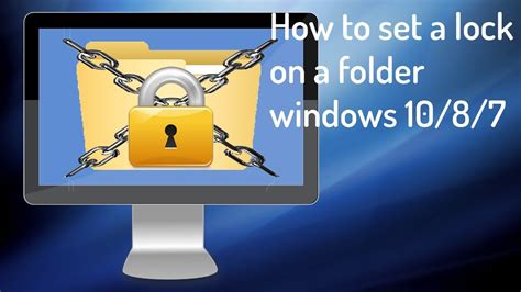 How To Lock A Folder On Windows 10 8 8 1 Or 7 YouTube