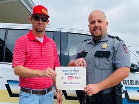 Choctaw Nation Police Officer Recognized For Saving A Life Bryan