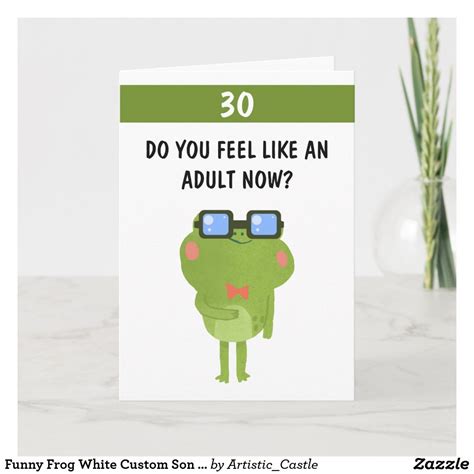 30th Birthday Cards Birthday Invitations Funny Frogs Plant Design